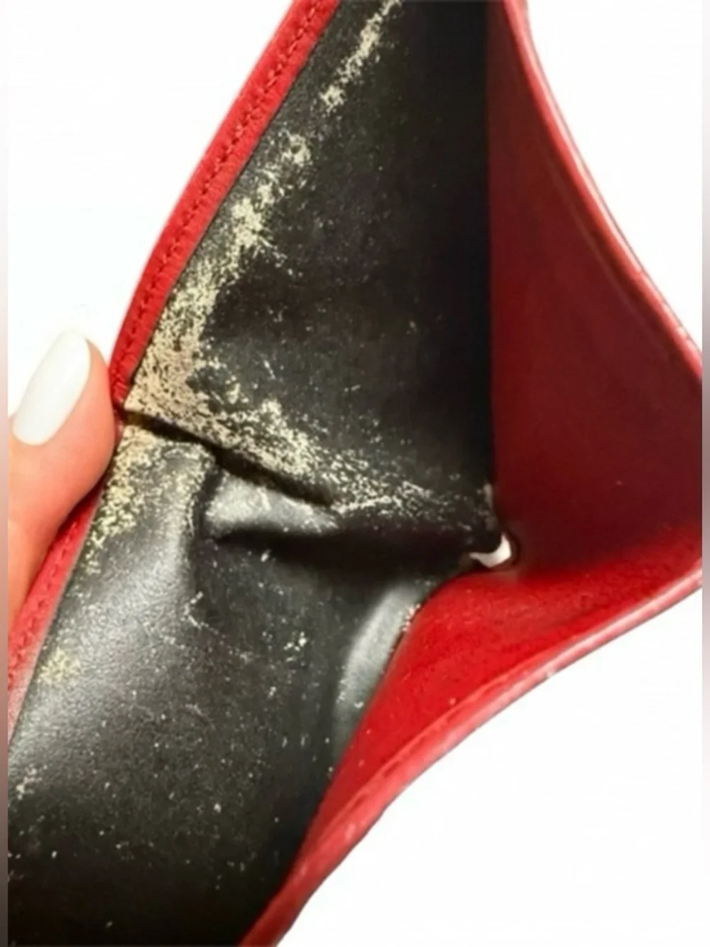 ✨Vintage Louis Vuitton LV Red Epi Leather Square Bifold Wallet